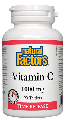 Vitamina C 1000mg, liberação do tempo, fatores naturais dos anos 90
