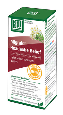 Alívio da dor de cabeça Migraid 30's Bell Lifestyle