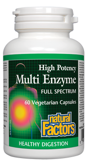Multi Enzyme haute puissance 60 capsules végétariennes Digestion saine