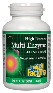 Multi-enzima de alta potência 120 cápsulas vegetarianas Digestão saudável
