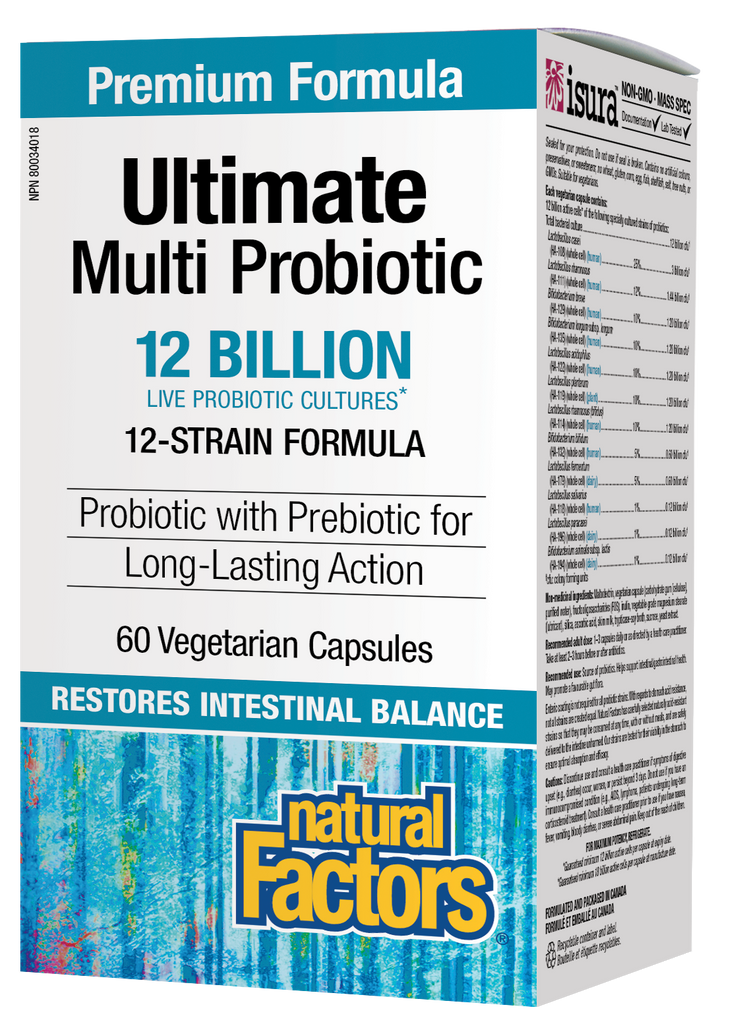 Cultures probiotiques vivantes ultimes multi probiotiques 12 milliards 60