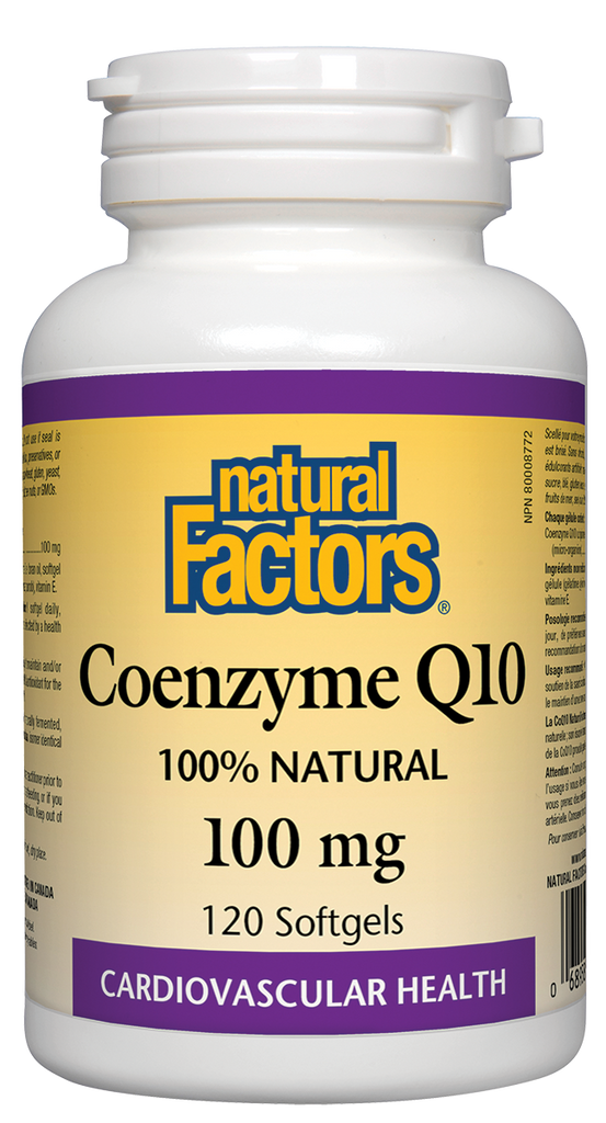 Coenzyme Q10 100% naturel 100 mg 120's Natural Factors