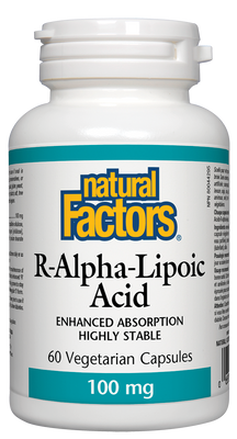 Ácido R-alfa-lipóico 100 mg Fatores naturais dos anos 60