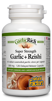 GarlicRich Super Strength Garlic + Reishi 300 mg 120 delayed release caps