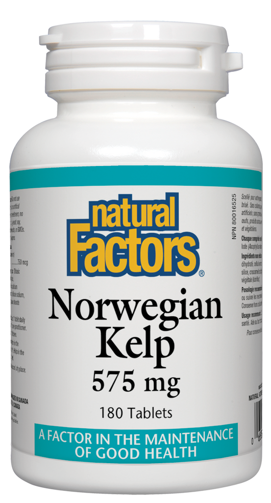 Kelp norueguês 575 mg Fatores naturais de 180