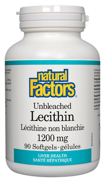 Lécithine écrue 1200 mg Facteurs naturels de la santé du foie des années 90