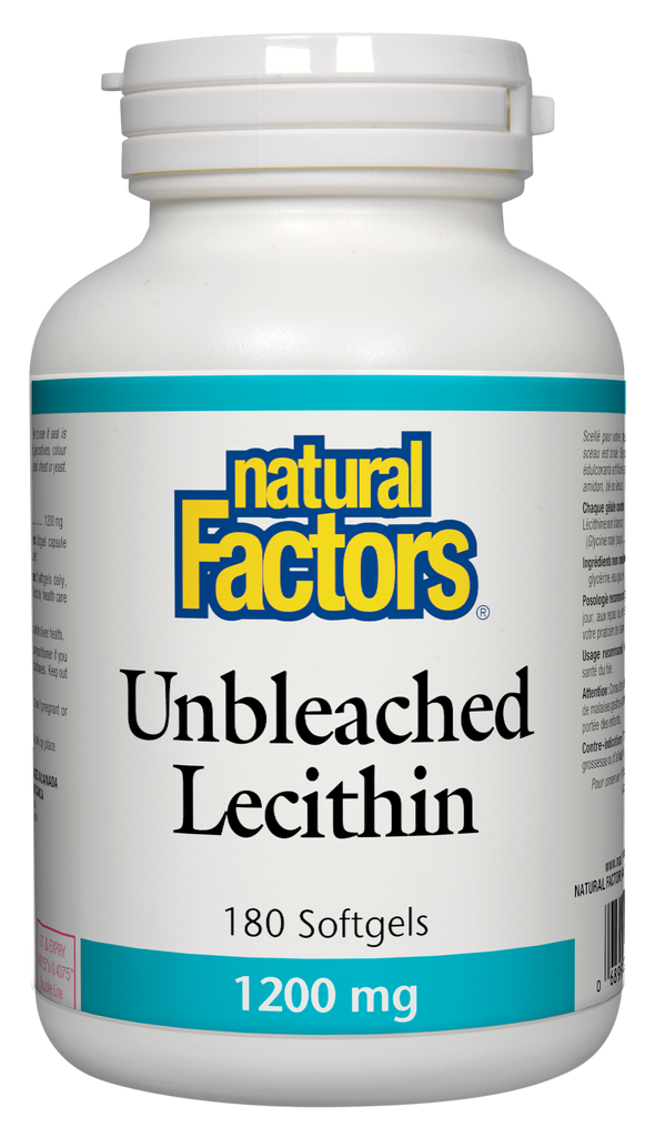 Lécithine non blanchie 1200 mg 180's Liver Health Natural Factors