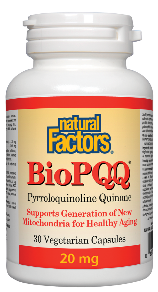 Fatores naturais de BioPQQ 20 mg 30's