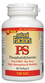PS Fosfatidilserina 100 mg Fatores naturais dos anos 60