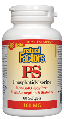 PS Phosphatidylserine 100 mg 60's Natural Factors