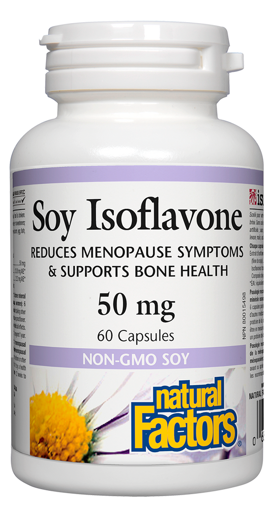 Isoflavona de soja 50 mg SOJA NÃO-OGM 60 cápsulas Fatores Naturais