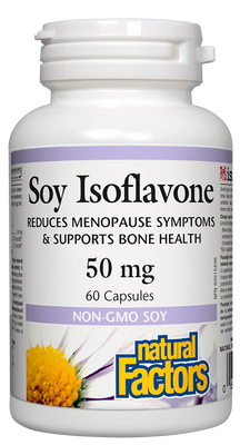 Soy Isoflavone 50 mg NON-GMO SOY 60 caps Natural Factors