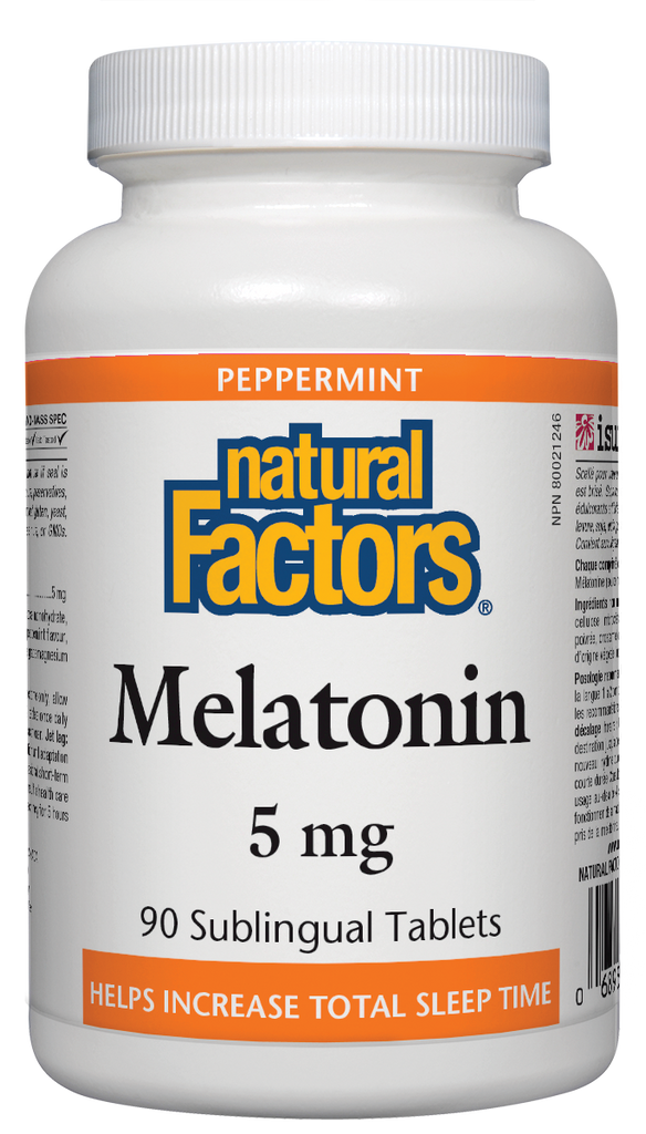 Mélatonine 5 mg 90 comprimés sublinguaux Natural Factors
