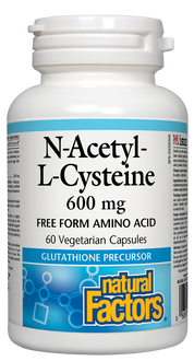 N-acetil-L-cisteína 600 mg 60 cápsulas. N.F.