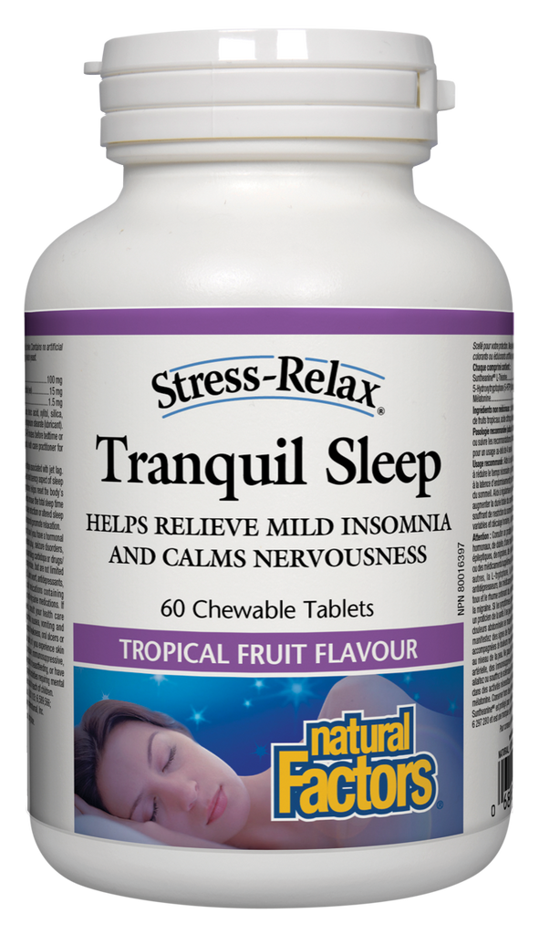 Tranquil Sleep Helps relieve mild insomnia 60 chewable tabs Tropical Flavour