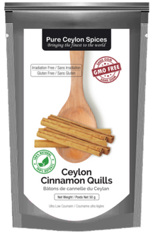 Pure Ceylon Cinnamon Quills 50 gr. Sans OGM