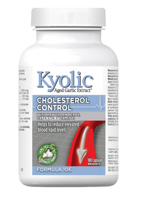 Extrato de alho envelhecido Kyolic Fórmula de controle de colesterol dos anos 180