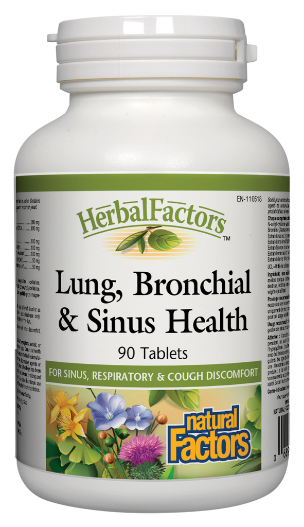 Saúde pulmonar, brônquica e sinusal 90 tabs Fatores naturais