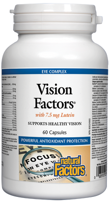 Facteurs de vision avec 7,5 mg de lutéine 60's Natural Factors