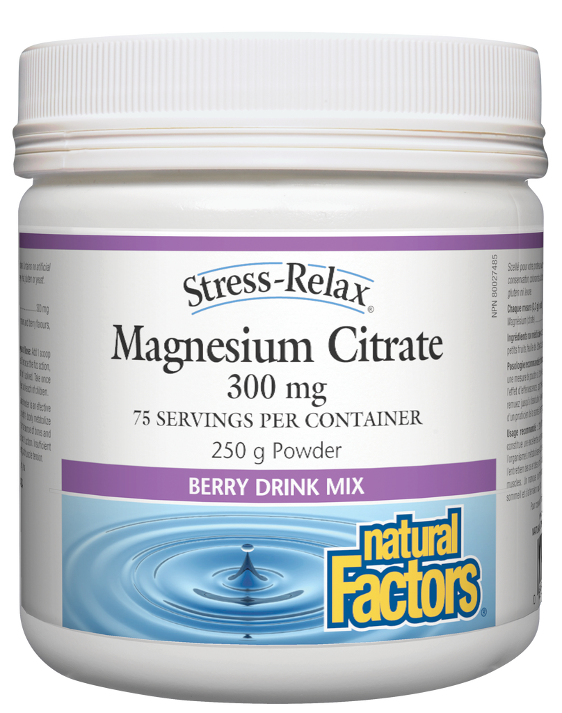 Magnesium Citrate 300 mg Berry Drink Mix 250 gr Powder N.F.