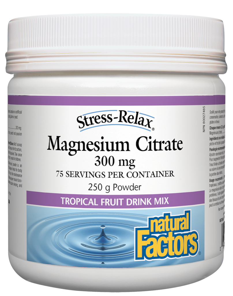 Citrate de magnésium 300 mg Mélange de fruits tropicaux 250 gr N.F.