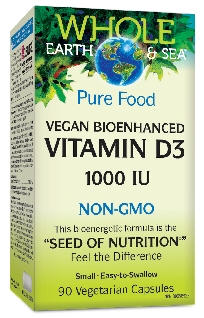 Vitamine D végétale entière de la terre et de la mer des années 90