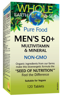 Terre entière et mer 50+ multivitamines pour hommes 120