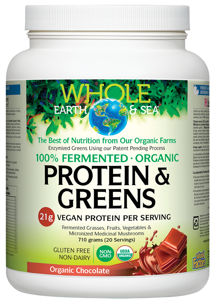 Fermented Organic Protein and Greens, Organic Chocolate