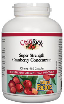 CranRich Super Strength concentrado de cranberry 500 mg 180 cápsulas