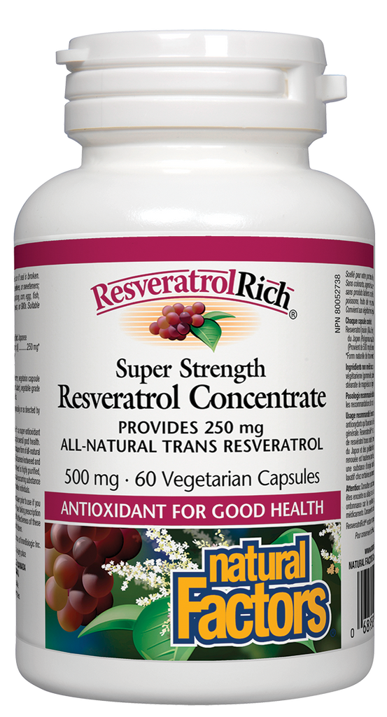 Concentré de resvératrol Super Strength 500 mg 60's N.F.