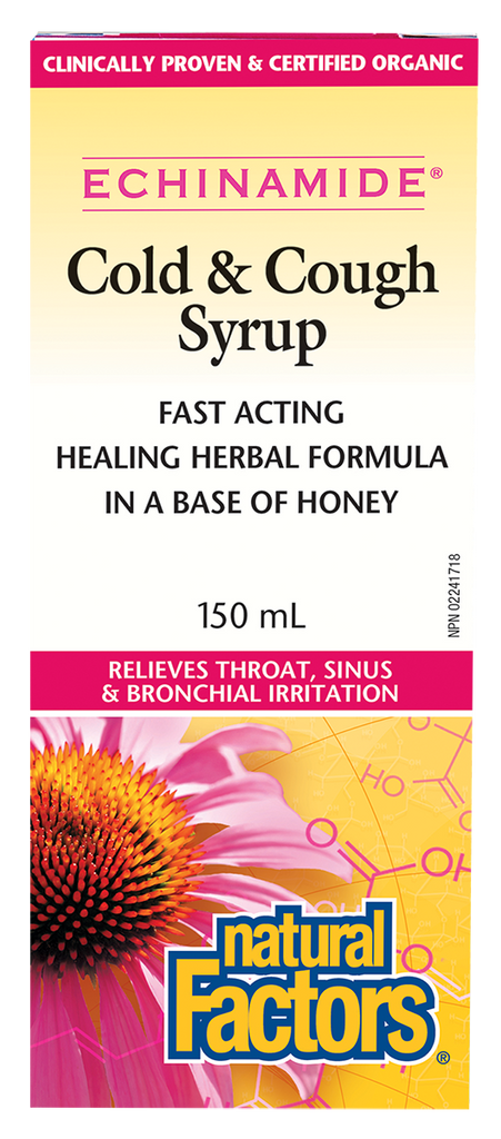 Echinamide Cold & Tosse Syrup 150ml Alivia a garganta, sinusite e irritação brônquica