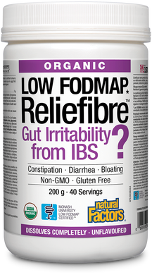 Reliefibre orgânico LOW FODMAP para IBS 200 gr N.F.