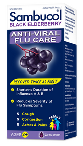 Sambucol Black Elderberry Anti-Viral Flu Care 230ml Family