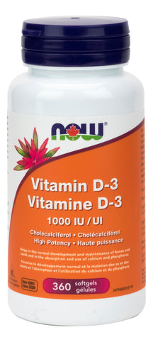 Vitamin D-3 1000 IU 360's NOW