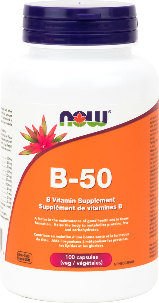 Vitamin B-Complex 50 mg 100's NOW