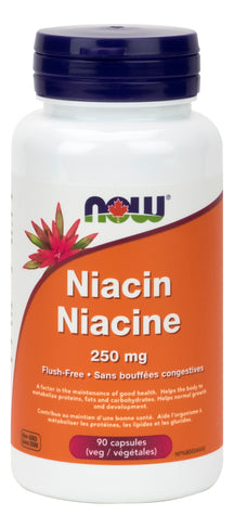 Niacine 250 mg 90 capsules sans rinçage MAINTENANT