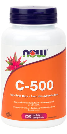 Vitamina C-500 Com Rosa Mosqueta 250 tabs NOW