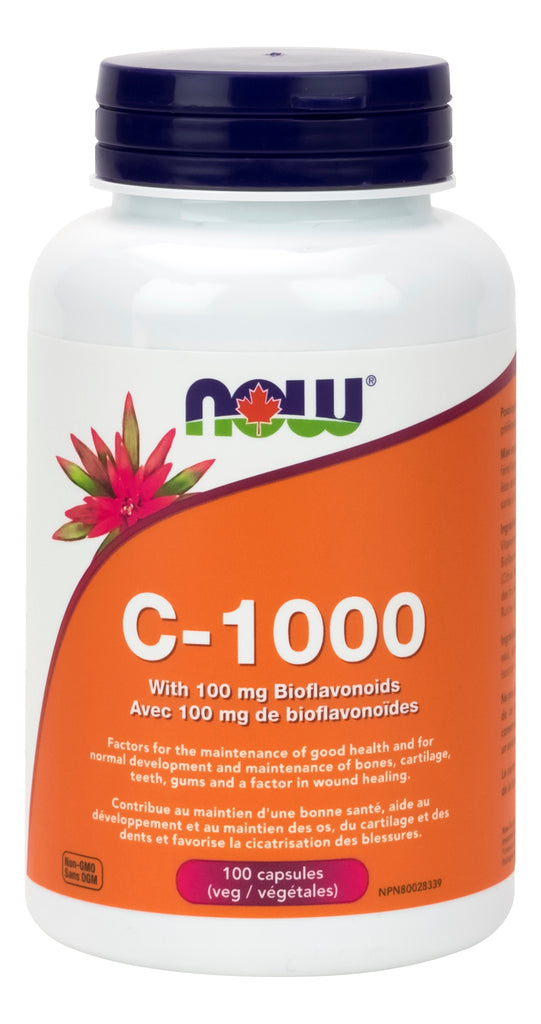 Vitamin C-1000 With 100mg bioflavonoids 100caps NOW