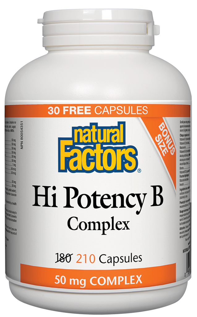 Hi Potency B complex 50 mg 180 + 30 fatores naturais
