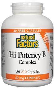 Hi Potency B complex 50 mg 180 + 30 fatores naturais