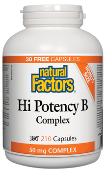 Complexe Hi Potency B 50 mg 180 + 30 Facteurs naturels