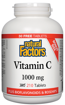 Vitamin C 1000mg Plus Bioflavonoids & rosehips 180 + 30 Natural Factors