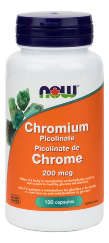 Picolinate de chrome 200mcg 100caps MAINTENANT