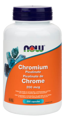 Picolinate de chrome 200mcg 250caps MAINTENANT