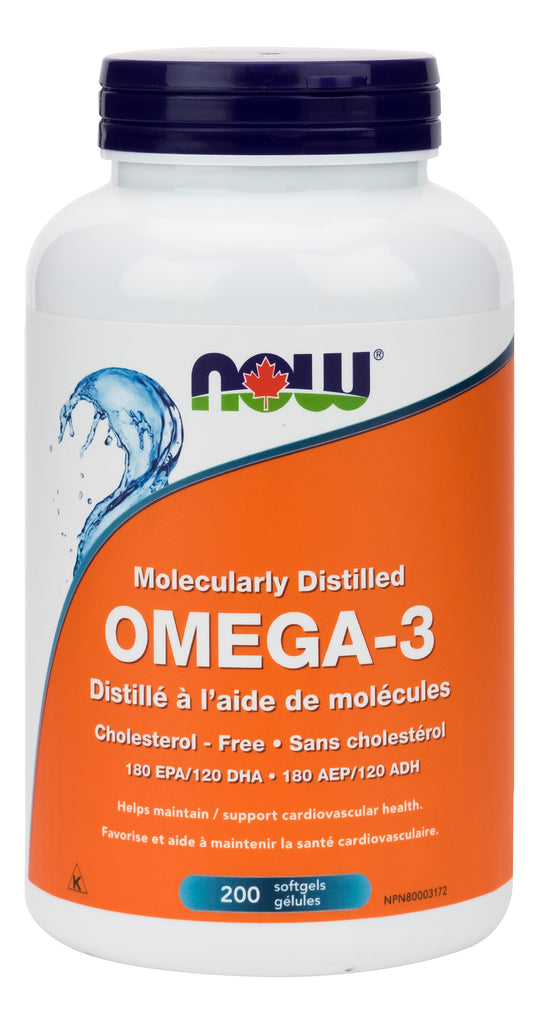 Omega-3 Molecularly Distilled 200's NOW