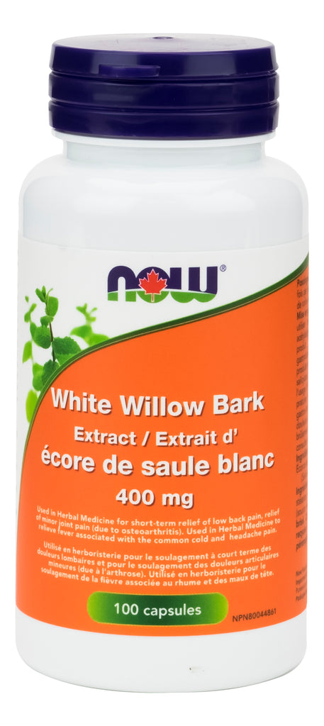 Écorce de saule blanc 400 mg 100 capsules MAINTENANT