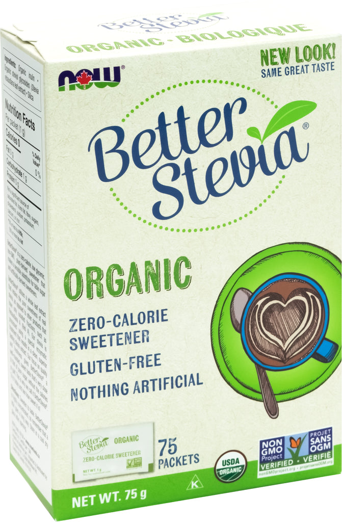 Better Stevia Organic zéro calories 75 paquets MAINTENANT