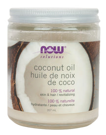 Óleo de coco 100% natural, pele e cabelo 207ml NOW