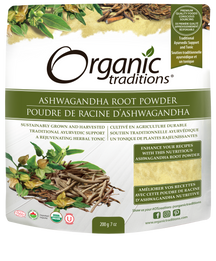 Raiz de Ashwaganda orgânica em pó 200 gr. Tradições orgânicas
