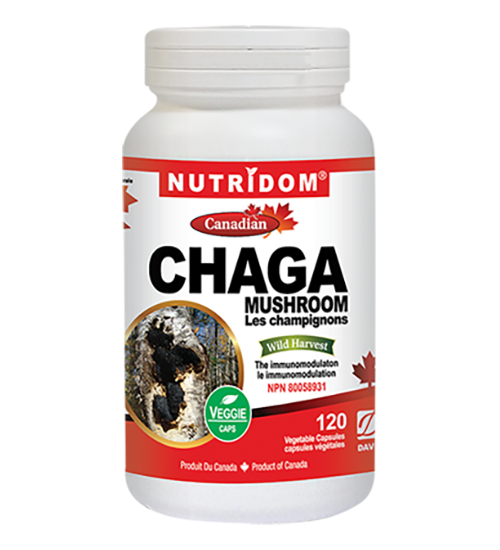 CHAGA Mushroom Wild Harvest 120 capsules Nutridom
